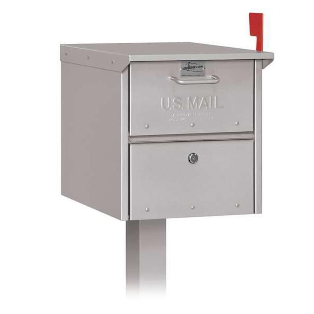 Salsbury 4325SLV Roadside Mailbox, Silver