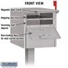 Salsbury 4325SLV Roadside Mailbox, Silver view 2