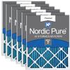 Nordic Pure 16x20x1 (15 1/2 x 19 1/2 x 3/4) Pleated MERV 7 Air Filters 6 Pack view 1