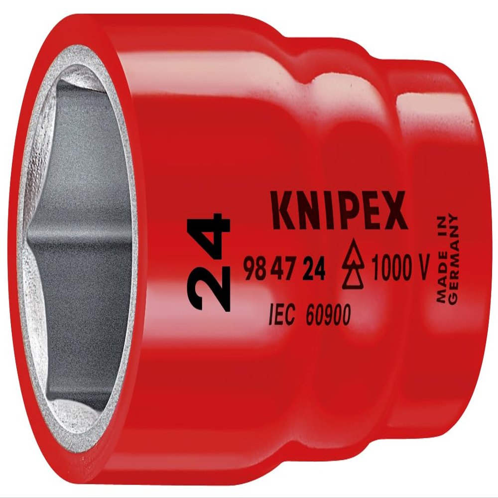 KNIPEX 98 47 24 1/2 24 Mm 1,000V Insulated Hex Socket