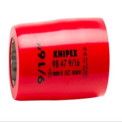 KNIPEX 98 47 9/16 1/2 9/16 1,000V Insulated Hex Socket