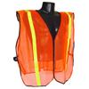 Radians SVO1-S/XL Small to Extra Large Non Rated Safety Vest with One Inch Tape, Orange Mesh view 1