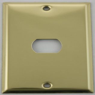 Stamped Polished Brass 1 Single Gang Wall Plate for 1 Despard Switch