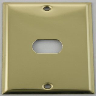 Stamped Polished Brass 1 Single Gang Wall Plate for 1 Despard Switch