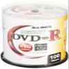 ALL-WAYS ALDR47-16X100PW DVD-R, 4.7 GB, 1-16x Speed, 100 Sheets, for Recording Data and Analog Video, Comes in a Spindle Case, Wide Printable with Inkjet Printers view 1