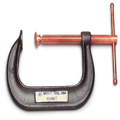 10 Deep Throat ged Steel C Clamp Copper Screw Load 8000 lb