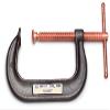 10 Deep Throat ged Steel C Clamp Copper Screw Load 8000 lb view 1