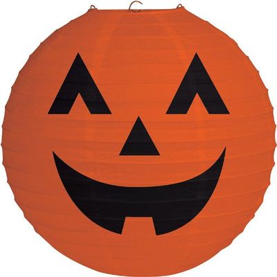 Round Paper Lantern, Halloween Jack-O-Lantern