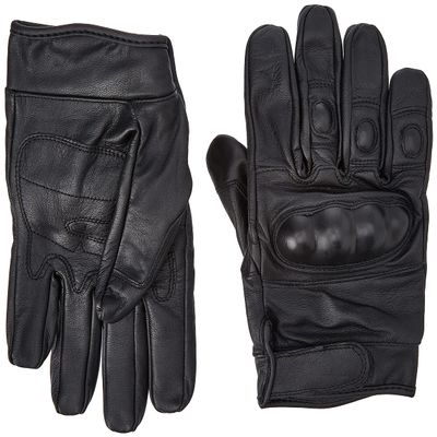 Knuckle protection Security Police LEATHER TACTICAL GLOVES (S)
