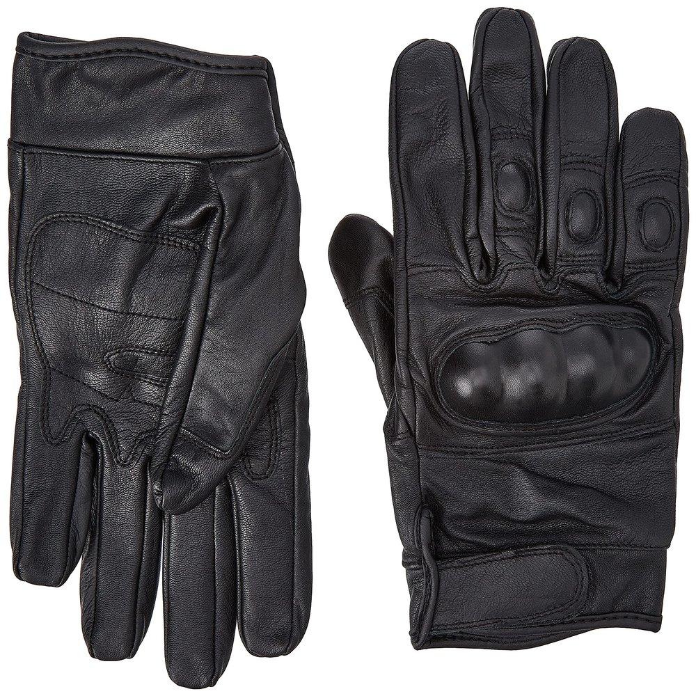 Knuckle protection Security Police LEATHER TACTICAL GLOVES (S)