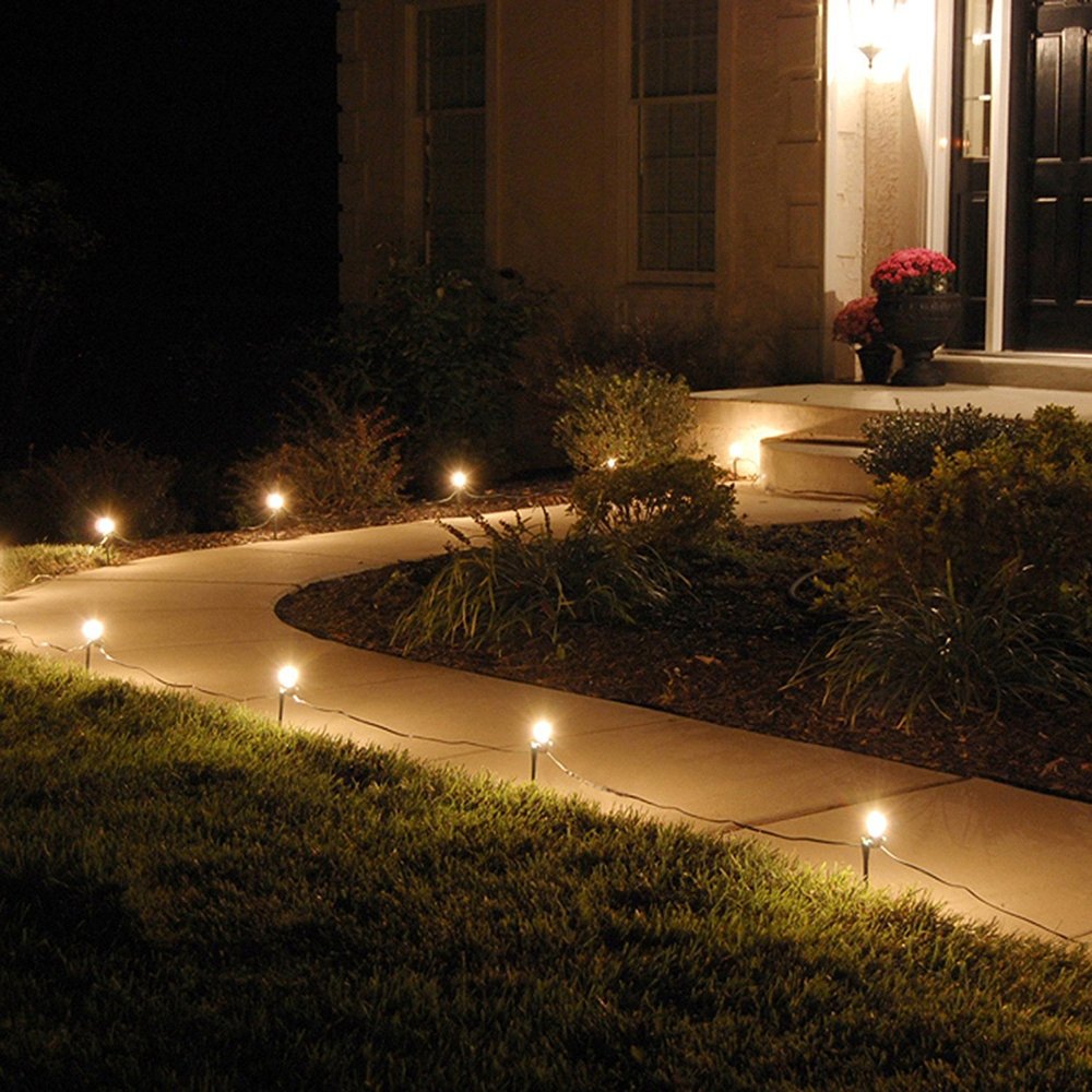 LumaBase Electric Pathway Lights with 10 Clear Bulbs