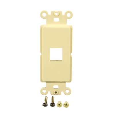 Cooper Wiring Devices 5521-5EA 1-Port Decorator Insert Adapter for Modular Keystone Data Jack, Almond