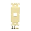 Cooper Wiring Devices 5521-5EA 1-Port Decorator Insert Adapter for Modular Keystone Data Jack, Almond view 1