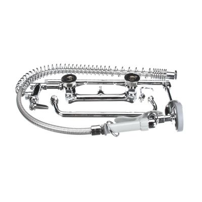 T&S Brass B-0133-ADF12-B Easy Install Wall Mount Pre-Rinse Faucet for Commercial Kitchens. Includes Wall Bracket and 12" Add-On Faucet. Sprayer Meets New DOE Requirements with a 1.15 GPM Flow Rate