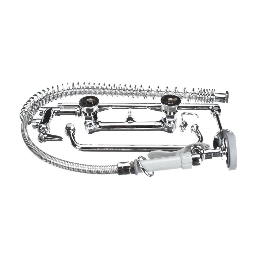 T&S Brass B-0133-ADF12-B Easy Install Wall Mount Pre-Rinse Faucet for Commercial Kitchens. Includes Wall Bracket and 12" Add-On Faucet. Sprayer Meets New DOE Requirements with a 1.15 GPM Flow Rate