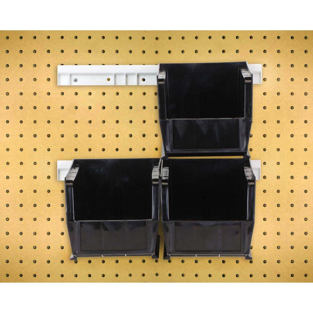 Quantum HNS230BK Hanging Rail System, 10-7/8-Inch by 5-1/2-Inch by 5-Inch, Black, Set of 6 bins and 2 rails