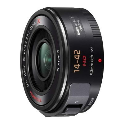 PANASONIC LUMIX G X VARIO POWER ZOOM LENS, 14-42MM, F3.5-5.6 ASPH., MIRRORLESS MICRO FOUR THIRDS, POWER O.I.S., H-PS14042K (USA BLACK)