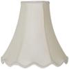 Creme Medium Scallop Bell Lamp Shade 5" Top x 12" Bottom x 10" Slant x 9.5 High (Spider) Replacement with Harp and Finial - Springcrest view 1