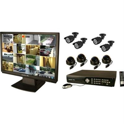 Security Labs 16-Channel DVR System with 22-Inch LCD, 1 TB Hard Drive and 8 Cameras (SLM438)