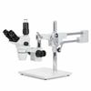 AmScope ZM-4TNW3 Professional Trinocular Stereo Zoom Microscope, EW10x and EW25x Eyepieces, 2X-225X Magnification, 0.67X-4.5X Zoom Objective, Ambient Lighting, Double-Arm Boom Stand, Includes 0.3x and 2.0x Barlow Lenses view 1