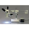 AmScope ZM-4TNW3 Professional Trinocular Stereo Zoom Microscope, EW10x and EW25x Eyepieces, 2X-225X Magnification, 0.67X-4.5X Zoom Objective, Ambient Lighting, Double-Arm Boom Stand, Includes 0.3x and 2.0x Barlow Lenses view 2
