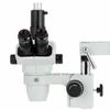 AmScope ZM-4TNW3 Professional Trinocular Stereo Zoom Microscope, EW10x and EW25x Eyepieces, 2X-225X Magnification, 0.67X-4.5X Zoom Objective, Ambient Lighting, Double-Arm Boom Stand, Includes 0.3x and 2.0x Barlow Lenses view 4