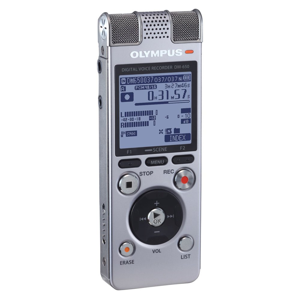 Olympus DM-650 voicerecorder with MP3
