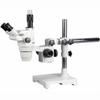 AmScope ZM-3TW3 Professional Trinocular Stereo Zoom Microscope, EW10x and EW25x Eyepieces, 2X-225X Magnification, 0.67X-4.5X Zoom Objective, Ambient Lighting, Single-Arm Boom Stand, Includes 0.3x and 2.0x Barlow Lenses view 1