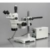 AmScope ZM-3TW3 Professional Trinocular Stereo Zoom Microscope, EW10x and EW25x Eyepieces, 2X-225X Magnification, 0.67X-4.5X Zoom Objective, Ambient Lighting, Single-Arm Boom Stand, Includes 0.3x and 2.0x Barlow Lenses view 4