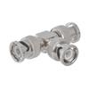 Cmple - BNC Male to 2 BNC Male Adapter Tee Converter Plug to Dual Two Plugs Splitter T Connector for Coaxial Cables, CCTV, Security Cameras, Digital Satellites, SDI, HD-SDI, Video Card view 1