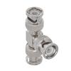 Cmple - BNC Male to 2 BNC Male Adapter Tee Converter Plug to Dual Two Plugs Splitter T Connector for Coaxial Cables, CCTV, Security Cameras, Digital Satellites, SDI, HD-SDI, Video Card view 3