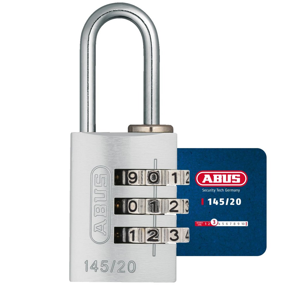 ABUS AB145/20 PLATA Padlock, Silver, 20