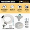 The Can Converter R56 Recessed Can Light Conversion Kit w/ 7" Beveled Ceiling Medallion - Home Improvement for 5" & 6" Cans, Ceiling Fan & Light Fixture Converter Kit, UL Certified, Polished Chrome view 3