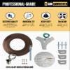 The Can Converter R56 Recessed Can Light Conversion Kit w/ 7" Beveled Ceiling Medallion - Home Improvement for 5" & 6" Cans, Ceiling Fan & Light Fixture Converter Kit, UL Certified, Oil Rubbed Bronze view 3