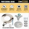The Can Converter R56 Recessed Can Light Conversion Kit w/ 7" Beveled Ceiling Medallion - Home Improvement for 5" & 6" Cans, Ceiling Fan & Light Fixture Converter Kit, UL Certified, Brushed Nickel view 3