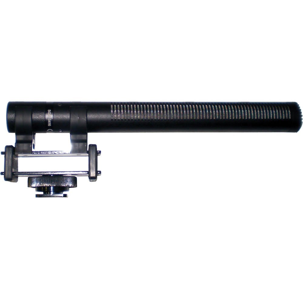 Azden SGM-3416 Shotgun Microphone with Supercardioid Polar Pattern, Flocked Foam Windscreen, Custom Carrying Case