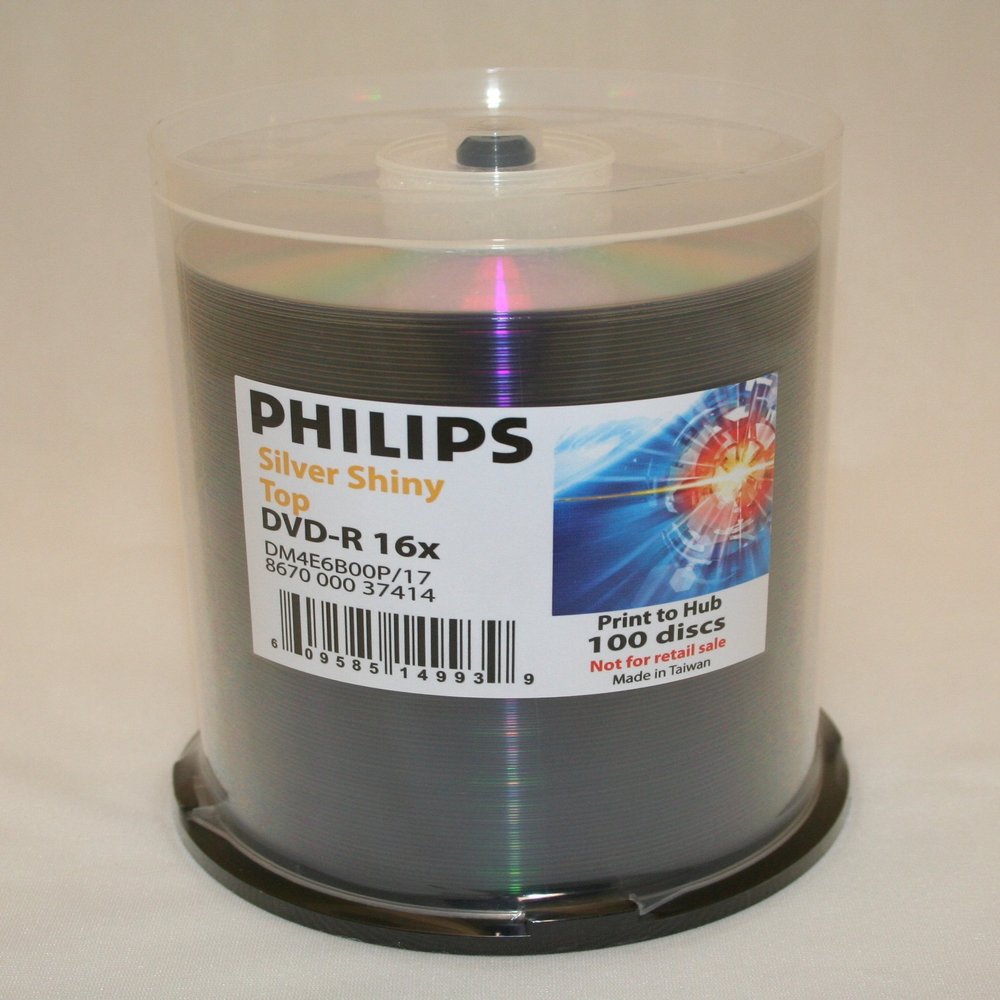 Philips Duplication DVD-R 16X Sliver Shiny 100PK Spindle