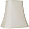 Creme Large Rectangle Cut Corner Lamp Shade 10" Wide x 7" Deep at Top and 16" Wide x 12" Deep at Bottom and 13" Slant x 12.5" H (Spider) Replacement with Harp and Finial - Springcrest view 1