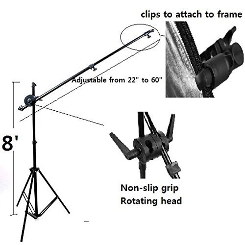 CanadianStudio Pro Heavy Duty 8' Stand Reflector Holder Holding Arm mounting Bracket Kit