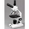AmScope D100 Dual-View Compound Monocular Microscope, 40X-400X Magnification, Brightfield, Single-Lens Condenser with Disc Diaphragm, Plain Stage view 3
