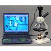 AmScope D100 Dual-View Compound Monocular Microscope, 40X-400X Magnification, Brightfield, Single-Lens Condenser with Disc Diaphragm, Plain Stage view 4