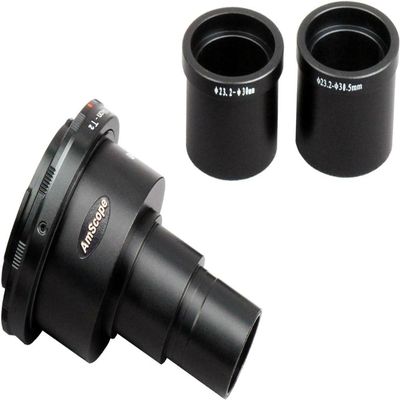 AmScope CA-NIK-SLR Nikon SLR / D-SLR Camera Adapter for Microscopes - Microscope Adapter, Black