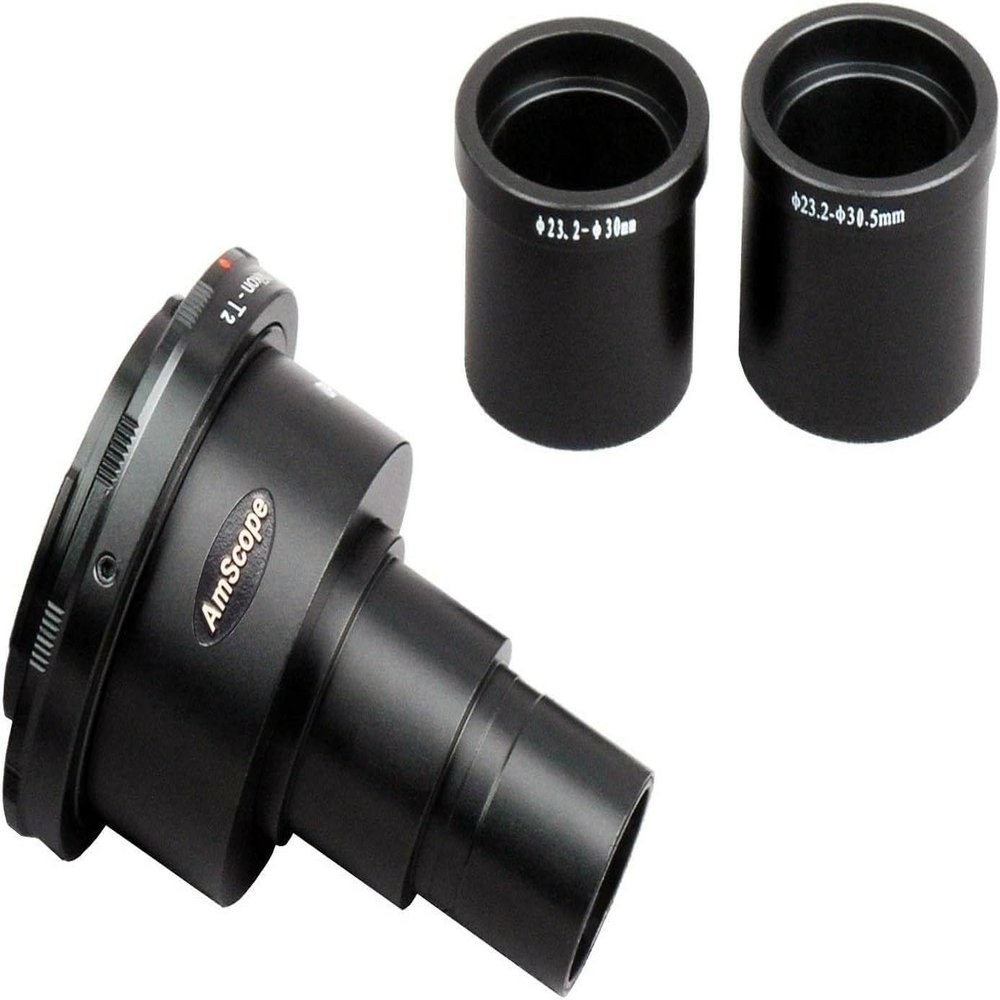 AmScope CA-NIK-SLR Nikon SLR / D-SLR Camera Adapter for Microscopes - Microscope Adapter, Black