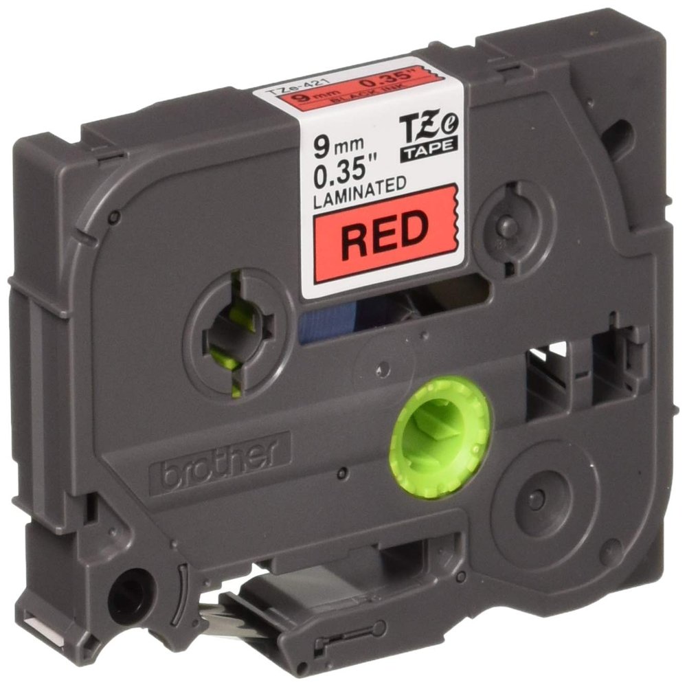 Brother 3/8 Inch Black On Red P-Touch Tape All Tz Machines Professional Grade New