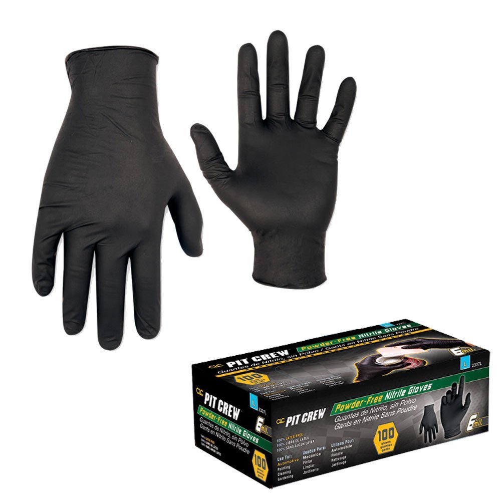 CLC Custom Leathercraft 2337M Powder-Free Nitrile Disposable Gloves, Medium