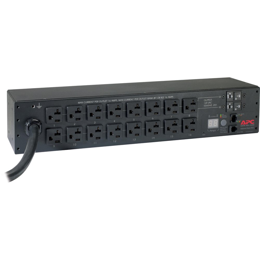 AMERICAN POWER CONVERSION RACK PDU METERED 2U 30A 120V 5-20S LED Display Current Meter