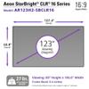 Elite Screens 123" Diag 16:9 Ceiling Light Rejecting Edge Free Fixed Frame Projector Screen Movie Home Theater, Aeon StarBright 16, AR123H2-SBCLR16 view 2