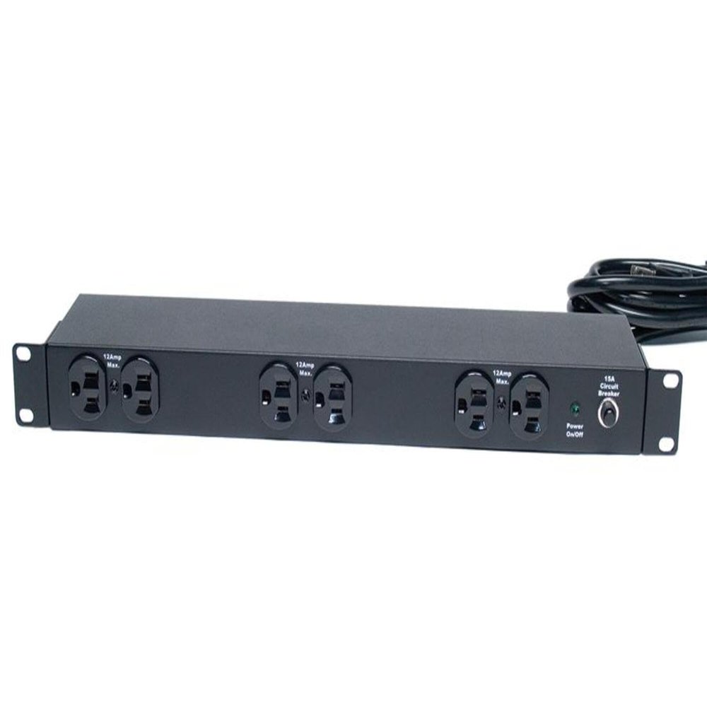 Hoffman DP1N191020ST Power Distribution Unit,Twist Lock, 20 Amp Surge, 2f and 8b Outlet, 1RU