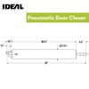 Ideal Security Pneumatic Closer for Heavy Storm Door, Aluminum (1.5 Inches) view 2
