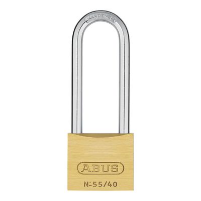 ABUS 55/40HB63 Solid Brass Padlock with 2 Keys for School, Gym